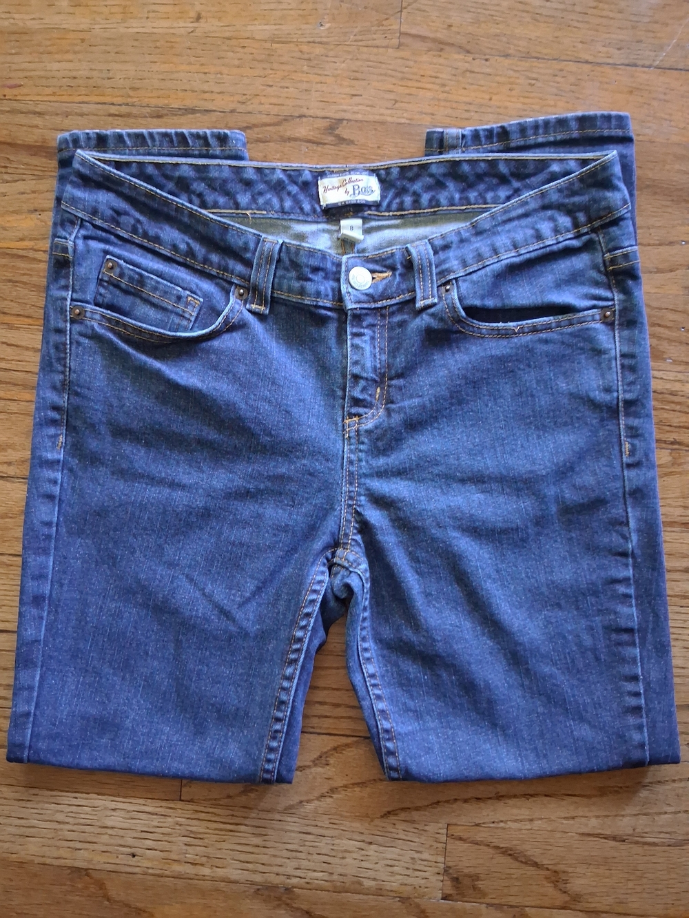 Women's Skinny Jeans in Dark Blue Denim